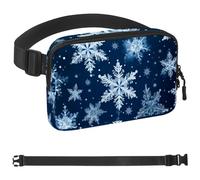 Marsupio natalizio con neve, regali per godersi sport, festival, allenamento, viaggi, corsa, casual, a mani libere, portafogli, marsupio per telefono, Multicolore 02, 1.5x9.0x5.9in/4x23x15cm
