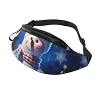 Marsupio natalizio con pupazzo di neve per donne e uomini, borsa a tracolla da cintura alla moda piccolo marsupio da esterno