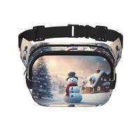 Marsupio natalizio con simpatico pupazzo di neve, per donne e uomini, con cinghia regolabile, per viaggi, escursionismo, ciclismo