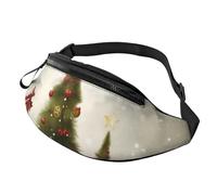 Marsupio natalizio per uomo e donna, impermeabile, sportivo, alla moda, borsa a tracolla con cinghia regolabile, grande borsa a tracolla per viaggi ed escursioni