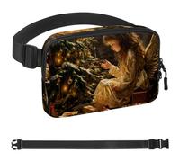 Marsupio natalizio retrò, regali per godersi sport, festival, allenamento, viaggi, corsa, casual, a mani libere, portafogli, marsupio per telefono, Multicolore 03, 1.5x9.0x5.9in/4x23x15cm