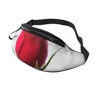 Marsupio natalizio tradizionale con gnomo, unisex, alla moda, regolabile, per viaggi, sport, passeggiate, Rosa Rossa Psd, Taglia unica