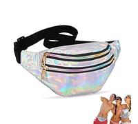 Marsupio Neon Moda riflettente,Marsupio Glitterato,Tracolla Regolabile,Impermeabile con Cerniera,Adatto per Viaggi Sportivi All'aperto