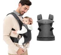 Marsupio Neonati a bambino 7-45 libbre Marsupi pieghevoli per tutte le stagioni davanti e dietro con supporto lombare per seggiolino fianchi Light Gray