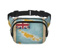 Marsupio nero con stampa Map02 delle Isole Turks e Caicos Carino Grande Nero Marsupio per le Donne Cross Body Marsupio Nylon Alla Moda Fanny Pack, nero, Taglia unica
