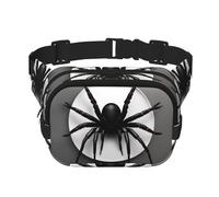 Marsupio nero con stampa ragno moda marsupio quadrato strato nero cintura borsa con cinghia regolabile, nero, Taglia unica