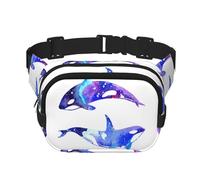 Marsupio Orca Killer Whale, per donne e uomini, alla moda, per viaggi, escursionismo, Nero , Taglia unica