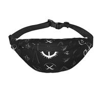 Marsupio originale color legno, adatto per sport, corsa, viaggi, attività all'aperto, unisex, Universo bianco e nero, Taglia unica, Zaino da bici