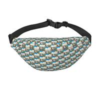 Marsupio "Outside the Castle Gate". Leggero e impermeabile, adatto per viaggi e uso quotidiano, design alla moda, per uomini e donne.