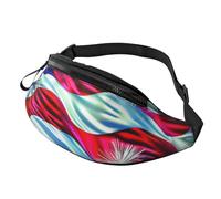 Marsupio patriottico 4 luglio con stampa bandiera americana per uomo e donna marsupio a tracolla con cinghia regolabile per escursionismo, corsa, viaggi, ciclismo