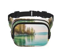 Marsupio per acqua pulita e paesaggio del lago Marsupio piccolo marsupio alla moda a tracolla leggero marsupio per donne uomini corsa allenamento escursionismo viaggi