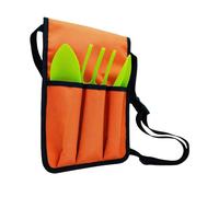 Marsupio per attrezzi da giardinaggio, grembiule da giardino, resistente, da appendere, per edilizia, giardiniere, comodo, in tessuto Oxford, con 3 attrezzi da giardinaggio per bambini