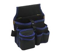 Marsupio per attrezzi da giardinaggio, impermeabile, pratico, con bordi blu, 21 x 24 cm