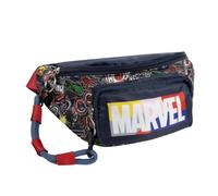 Marsupio per bambini Avengers - Marsupio regolabile per bambini con design Marvel, due scomparti con cerniera, leggero e resistente, ideale per passeggiate, viaggi ed escursioni.