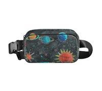 Marsupio per bambini Draw Universe Trendy per uomini e donne resistente all'acqua borsa sportiva a tracolla con tracolla regolabile per viaggi vacanze corsa, I bambini disegnano l'universo, Taglia