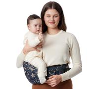 Marsupio per Bambini Momcozy - Cintura Regolabile con Protettore Ventrale 3D Originale, Marsupio Ergonomico con Varie Tasche per Neonati e Bambini fino a 45lbs (Cielo stellato, Medio)