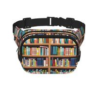 Marsupio per biblioteca, con stampa, per uomini e donne, impermeabile, con cinghia regolabile, 3 tasche, per viaggi all'aperto