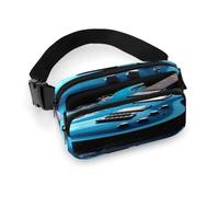 Marsupio per chitarra, leggero, con cinghia regolabile, per corsa, viaggi, colore blu