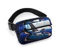 Marsupio per chitarra, leggero, con cinghia regolabile, per corsa, viaggi, colore blu