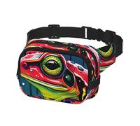 Marsupio per corsa, unisex, a tracolla, marsupio per viaggi, allenamento, escursionismo, rana da incubo, Multicolore, Taglia unica, Cintura per soldi