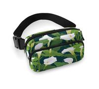 Marsupio per donne e uomini, a tracolla, con bouquet di fiori di calle, piccole borse a tracolla per donne e uomini, marsupio per allenamento, corsa, viaggi, con cinghia regolabile