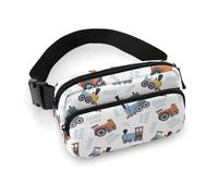 Marsupio per donne e uomini, a tracolla, con motivo treni, piccole borse a tracolla per donne e uomini, marsupio per allenamento, corsa, viaggi, con cinghia regolabile