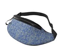 Marsupio per donne e uomini, blu con numero di matematica, borsa a tracolla per donne e uomini, borsa a tracolla
