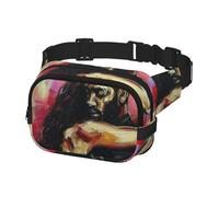 Marsupio per donne e uomini, borsa a tracolla per allenamento, corsa, viaggi, coppia di amanti africani, pittura a olio, Multicolore, Taglia unica, Cintura per soldi