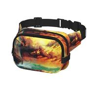 Marsupio per donne e uomini, borsa a tracolla per allenamento, corsa, viaggi, pittura astratta di navi, Multicolore, Taglia unica, Cintura per soldi