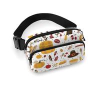 Marsupio per donne e uomini, borsa a tracolla per il Ringraziamento, piccola borsa a tracolla per donne e uomini, marsupio per allenamento, corsa, viaggi, con cinghia regolabile