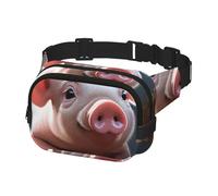 Marsupio per donne e uomini, borsa da cintura con animali stupidi e carini, con cinghie regolabili, borsa a tracolla da viaggio, nero, taglia unica, Nero , Taglia unica