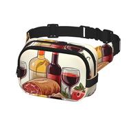 Marsupio per donne e uomini, borsa da cintura per cibo e bevande, con cinghie regolabili, borsa a tracolla da viaggio