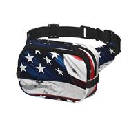 Marsupio per donne e uomini, con bandiera americana, con cinghie regolabili, borsa a tracolla da viaggio
