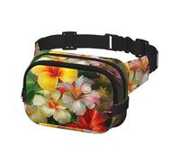 Marsupio per donne e uomini, con bouquet di fiori, con cinghie regolabili, borsa a tracolla da viaggio