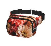 Marsupio per donne e uomini, con bouquet di fiori, con cinghie regolabili, borsa a tracolla da viaggio