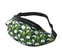 Marsupio per donne e uomini, con bouquet di fiori di calle, borse a tracolla per donne e uomini, borsa a tracolla