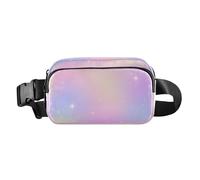 Marsupio per donne e uomini, con cielo arcobaleno e stelle, marsupio a tracolla, colorato, galassia, corsa, escursionismo, per ragazze e ragazzi