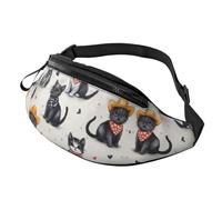 Marsupio per donne e uomini, con cinghia regolabile, leggero e impermeabile, Gatto 18, Taglia unica, Zaino Trekking