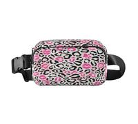 Marsupio per donne e uomini, con labbra che si baciano, pelle di leopardo, marsupio borsa a tracolla pelle animale, corsa escursionismo per ragazze e ragazzi