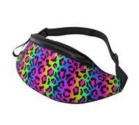 Marsupio per donne e uomini, con leopardo arcobaleno luminoso, borsa a tracolla per donne e uomini, borsa a tracolla