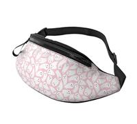 Marsupio per donne e uomini, elegante borsa a tracolla con tracolla regolabile - rosa fantasma Halloween divertente marsupio marsupio per attività all'aperto, viaggi, sport, corsa