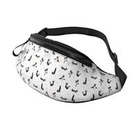 Marsupio per donne e uomini, elegante borsa a tracolla con tracolla regolabile - Yoga Dog divertente Boston Terrier Marsupio per attività all'aperto, viaggi, sport, corsa