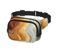 Marsupio per donne e uomini, in marmo, stile moderno, con cinghie regolabili, borsa a tracolla da viaggio