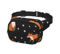 Marsupio per donne e uomini, marsupio a tracolla per allenamento, corsa, viaggi, animali della foresta, volpe, animali, stelle bianche