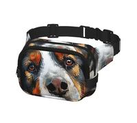 Marsupio per donne e uomini, marsupio a tracolla per allenamento, corsa, viaggi, pittura del viso di cane, Multicolore, Taglia unica, Cintura per soldi