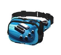 Marsupio per donne e uomini, marsupio blu a forma di chitarra, con cinghie regolabili, borsa a tracolla da viaggio, nero, taglia unica, Nero , Taglia unica