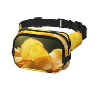 Marsupio per donne e uomini, marsupio con patatine fritte, marsupio con cinghie regolabili, borsa a tracolla da viaggio, nero, taglia unica, Nero , Taglia unica