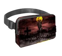 Marsupio per donne e uomini, marsupio per attività all'aperto, sottile, da corsa, per camminare, jogging, escursionismo, viaggi, allenamento, motivo: Zombie Hand Out of Hell, Multi,