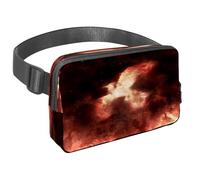 Marsupio per donne e uomini, marsupio per attività all'aperto, sottile, da corsa, per camminare, jogging, escursionismo, viaggi, allenamento, Firebird Phoenix Flames, Multi, 1.5x9.0x5.9in/4x23x15cm,