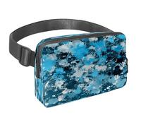 Marsupio per donne e uomini, marsupio per attività all'aperto, sottile, da corsa, per camminare, jogging, escursionismo, viaggi, allenamento, con vernice blu, Multi, 1.5x9.0x5.9in/4x23x15cm, Marsupio